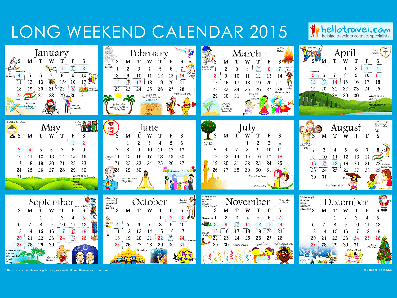 Ultimate Guide to the Long Weekends of 2015, The Busiest LongWeekends